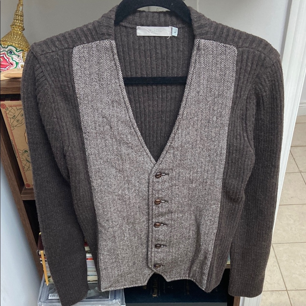 Within Men's Brown Cardigan Sweater